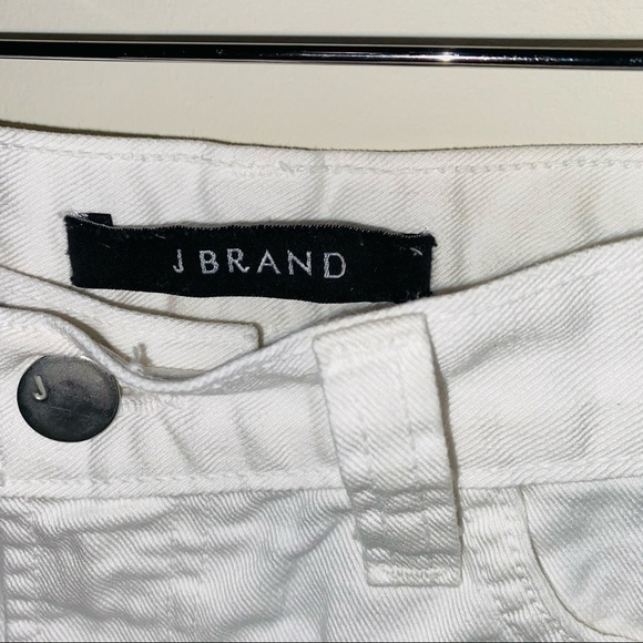 J Brand White Rigid Denim Eyelet Frayed Hem Shorts Size 27 - Picture 6 of 7